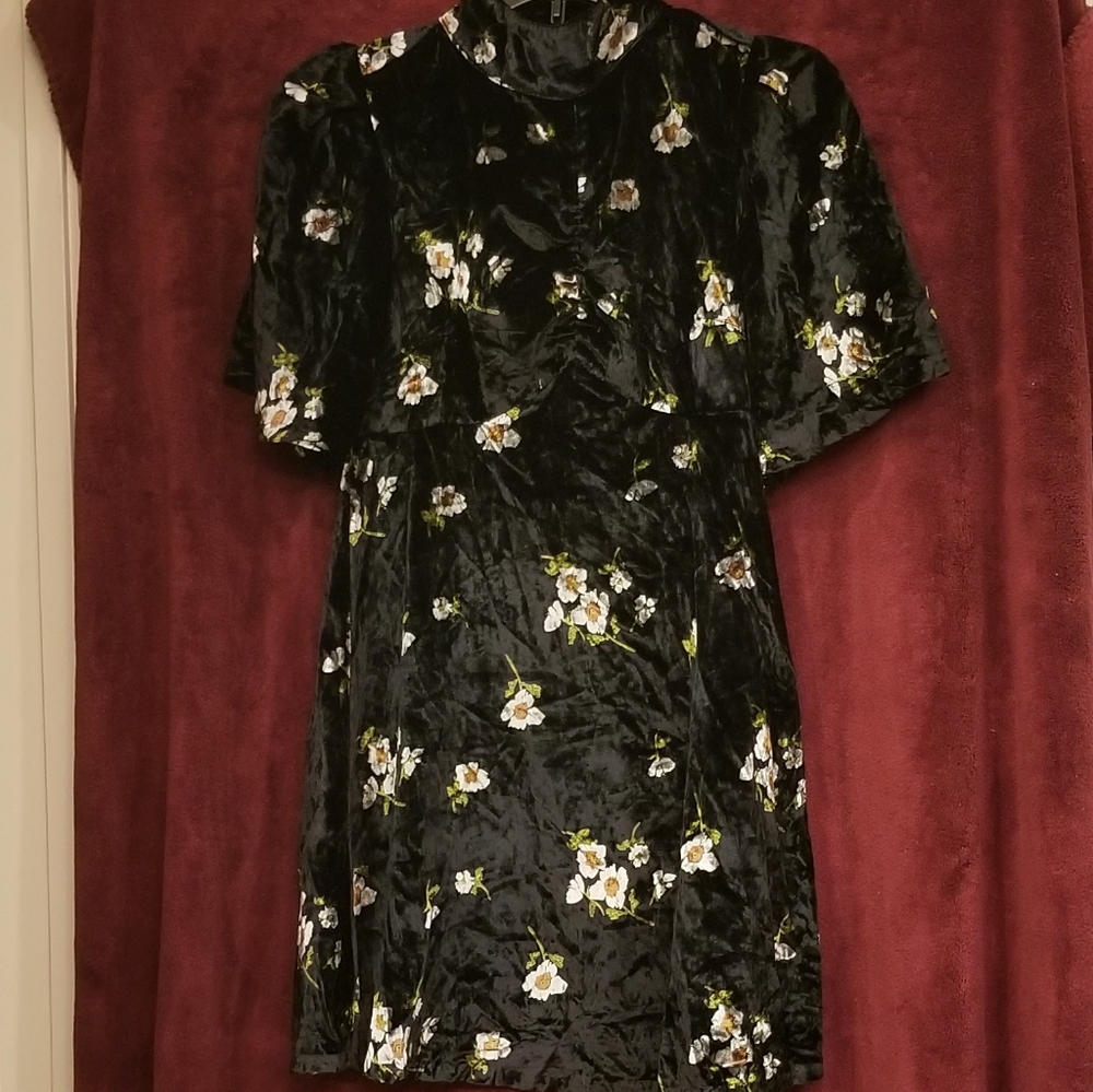 Free People Be My Baby Black Velvet Dress New with Tag - Picture 7 of 16